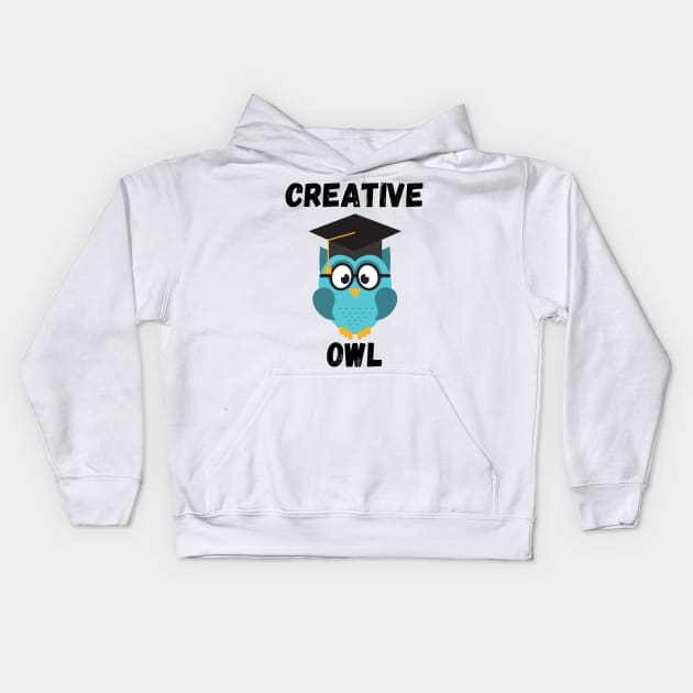 Creative Owl Kids Hoodie by Valentin Cristescu